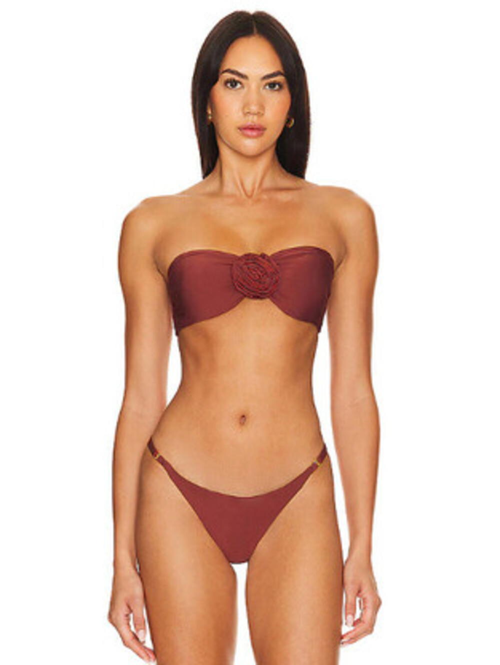 Boamar Makis Top Rosette accent at bust Brunette SIZE M NWT $98MSRP
